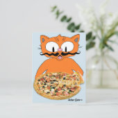Funny Deluxe Pizza Cute Cat "Señor Gato Pizza" Briefkaart (Staand voorkant)