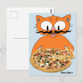 Funny Deluxe Pizza Cute Cat "Señor Gato Pizza" Briefkaart (Voorkant / Achterkant)