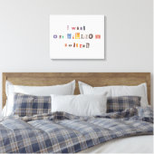Funny demand for money Ransom Note Collage Canvas Afdruk (Insitu (Slaapkamer))