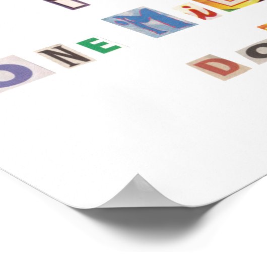 Funny demand for money Ransom Note Collage Poster (Hoek)