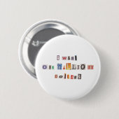 Funny demand for money Ransom Note Collage Ronde Button 5,7 Cm (Voorkant /achterkant)