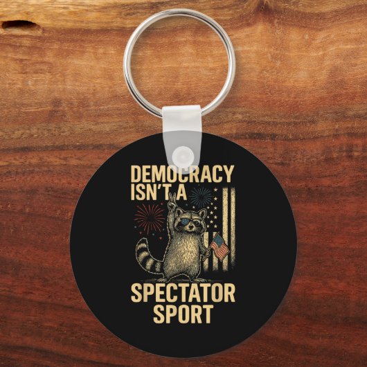 Funny Democracy Isn't A Spectator Srt Sleutelhanger (Voorkant)