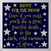 Funny Demotivational Buitenspace Moon Poster (Voorkant)