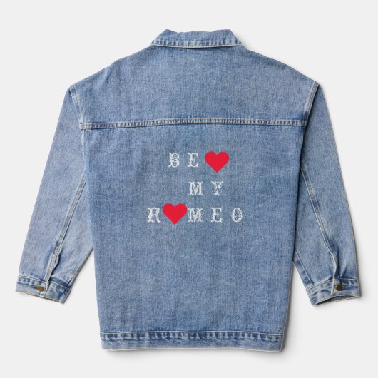 Funny Denim Jacket met Tekst - (Achterkant)
