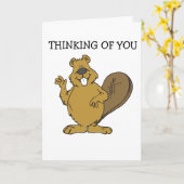 FUNNY DENK VAN JE KAART VOOR HEM, BEAVER (Gele Bloem)