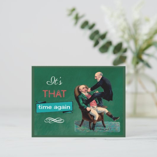 Funny Dental Check-up Appointment Reminder Kaart (Staand voorkant)