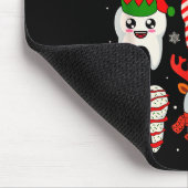 Funny Dental Christmas Teeth Cute Xmas Dentist Squ Muismat (Hoek)