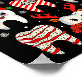 Funny Dental Christmas Teeth Cute Xmas Dentist Squ Poster (Hoek)