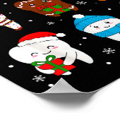Funny Dental Christmas Teeth Cute Xmas Dentist Squ Poster (Hoek)
