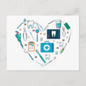 Funny Dental Dentist Tool Heart Briefkaart (Voorkant)