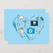 Funny Dental Dentist Tool Heart Briefkaart (Voorkant / Achterkant)