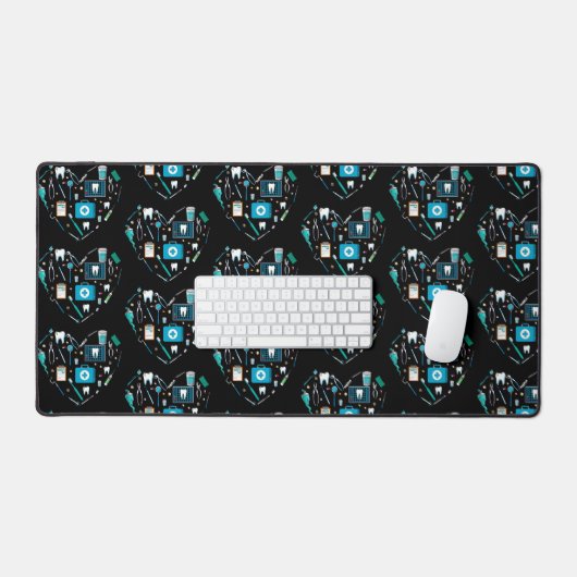 Funny Dental Dentist Tool Heart Bureaumat (Keyboard & Muis)