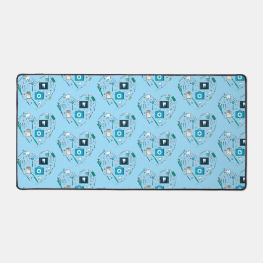 Funny Dental Dentist Tool Heart Bureaumat (Voorkant)