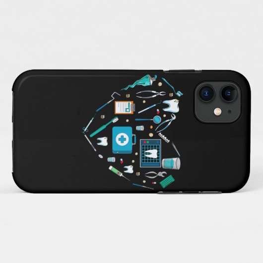 Funny Dental Dentist Tool Heart Case-Mate iPhone Case (Achterkant (horizontaal))