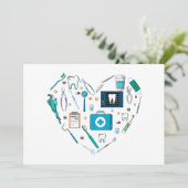 Funny Dental Dentist Tool Heart Feestdagenkaart (Staand voorkant)
