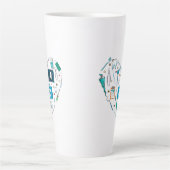 Funny Dental Dentist Tool Heart Latte Mok (Voorkant)