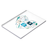 Funny Dental Dentist Tool Heart Notitieboek (Linkerzijde)