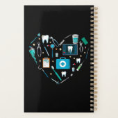 Funny Dental Dentist Tool Heart Planner (Achterkant)