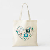 Funny Dental Dentist Tool Heart Tote Bag (Achterkant)
