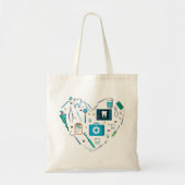 Funny Dental Dentist Tool Heart Tote Bag (Voorkant)