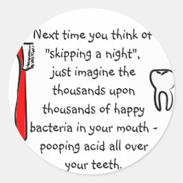 Funny Dental Humor - ronde sticker