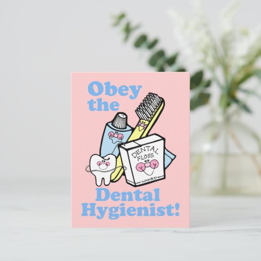 Funny Dental Hygienist Briefkaart (Staand voorkant)