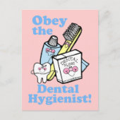 Funny Dental Hygienist Briefkaart (Voorkant)