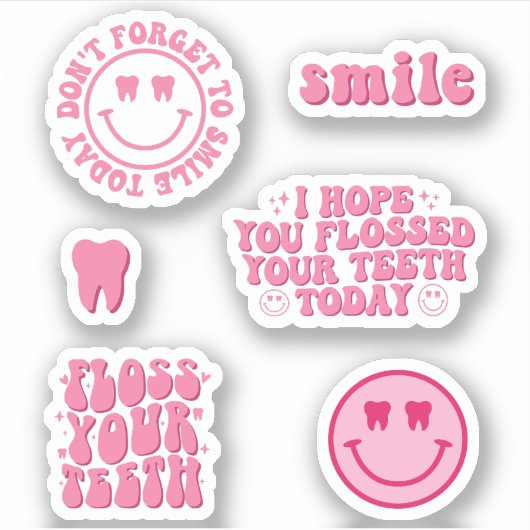 Funny Dental Hygienist Pack Sticker (Voorkant)
