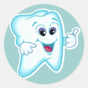 Funny Dental Hygienist Ronde Sticker