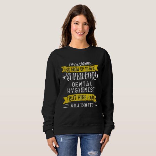 Funny Dental Hygienist Shirts Job Title Profession (Voorkant volledig)