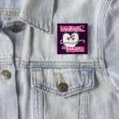 Funny Dental Hygienist Vierkante Button 5,1 Cm (In situ)