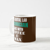 Funny Dental Lab-technicus koffie en was Koffiemok (Voorkant links)