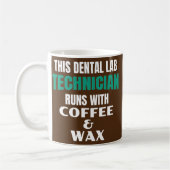 Funny Dental Lab-technicus koffie en was Koffiemok (Links)