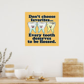 Funny Dental Office Artwork Poster (Keuken)