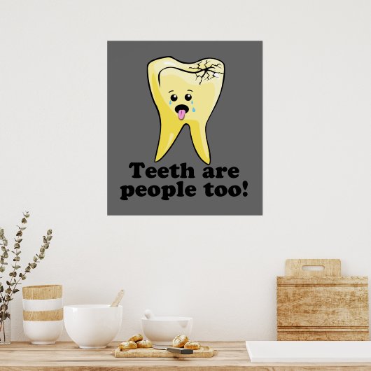 Funny Dental Office Artwork Poster (Keuken)