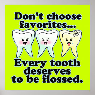 Funny Dental Office Custom Artwork Poster