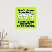 Funny Dental Office Custom Artwork Poster (Keuken)