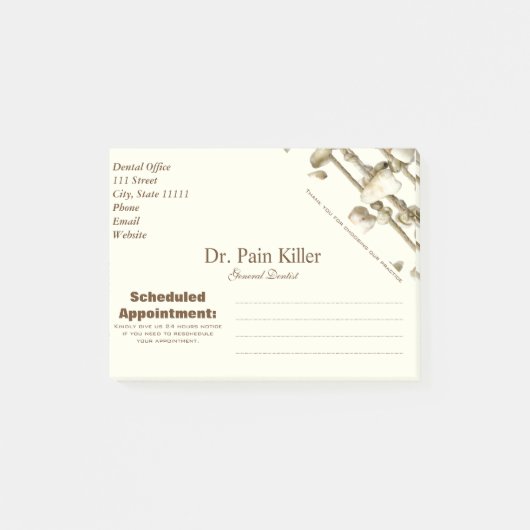 Funny Dental Office Dentist Appointinder Post-it® Notes (Voorkant)
