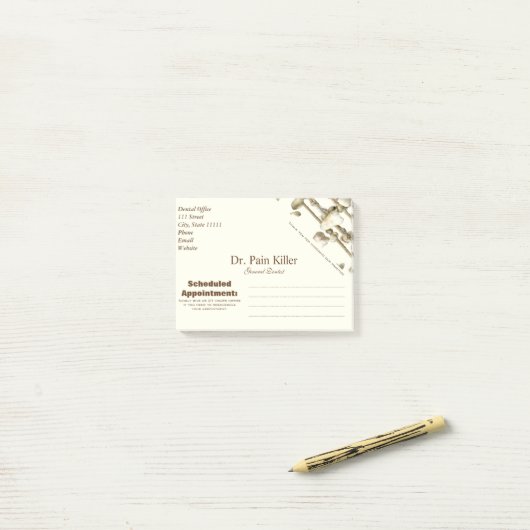 Funny Dental Office Dentist Appointinder Post-it® Notes (Op bureau)