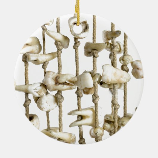 Funny Dental Photography Extracted Teeth Dentist Keramisch Ornament (Achterkant)