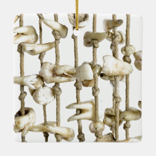 Funny Dental Photography Extracted Teeth Dentist Keramisch Ornament (Achterkant)