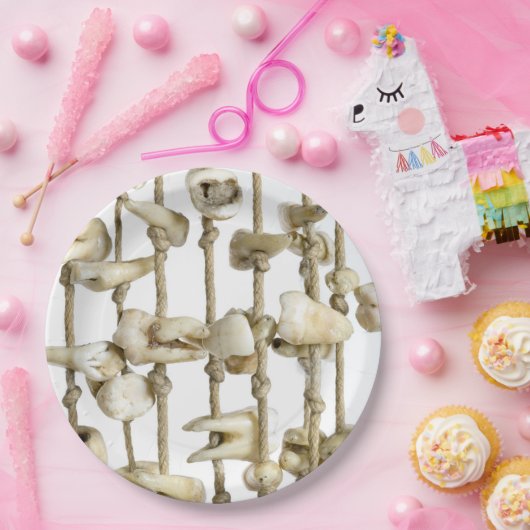 Funny Dental Photography Extracted Teeth Dentist Papieren Bordje (Feest)