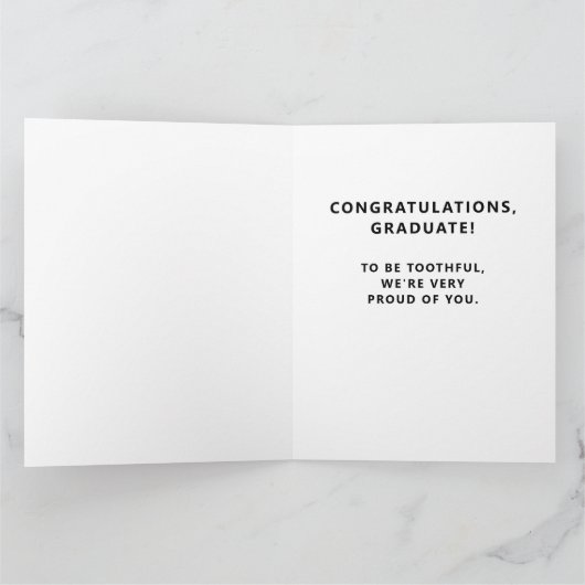 Funny Dental School Afstuderen Card Kaart (Binnen)