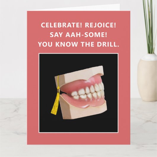 Funny Dental School Afstuderen Card Kaart (Voorkant)