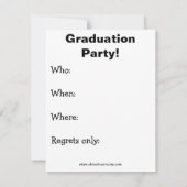 Funny Dental School Graduation Invitations Kaart (Achterkant)