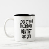 Funny Dentist Afstuderen Mok (Links)