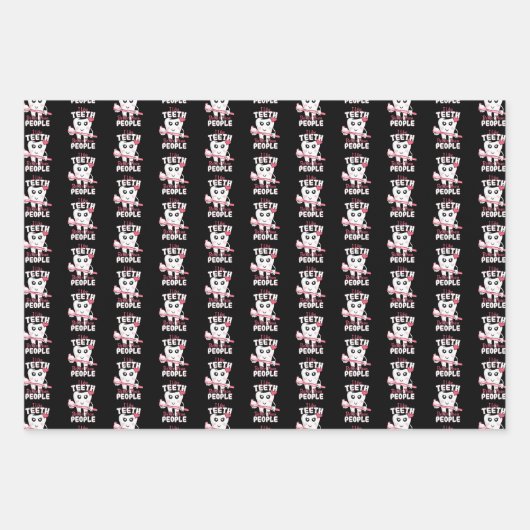 Funny Dentist - als Teeth Beter dan mensen Inpakpapier Vel (Voorkant 2)