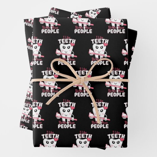 Funny Dentist - als Teeth Beter dan mensen Inpakpapier Vel (In situ)