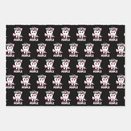 Funny Dentist - als Teeth Beter dan mensen Inpakpapier Vel (Voorkant)