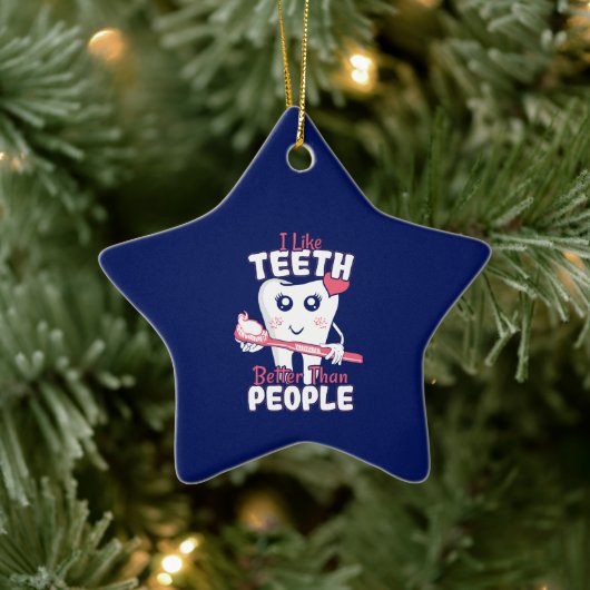 Funny Dentist - als Teeth Beter dan mensen Keramisch Ornament (Boom)
